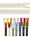 Produktbild Reißverschluss teilbar Jackenreißverschluss Kunststoff Krampe Zähne grob 5mm Jacken Mantel Taschen Creme_Beige 55cm