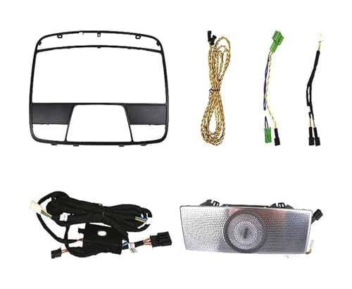 XCZPRKMXY Midrange Speaker Horn Cover with 3 Colors Ambient Light Glow Cover Compatible with Mercedes Benz C-Class W205 2015 2016 2017 2018