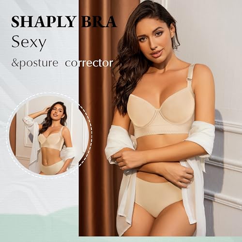 Image of Push Up Bras for Women Daisy Bra Bras for Back Fat Sexy Comfortable Back Smoothing Bra (34B-46DD)