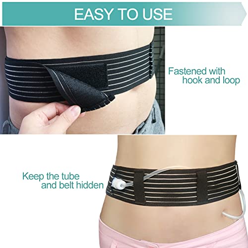 Soft Breathable Peritoneal Dialysis Belt Adjustable Pd Catheter Holder Accessories Discreet For Safety Secure Transfer Set Peg Feeding Tube Supplies Men Women Black Medium #TOP1