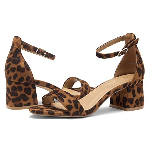 Image of Herstyle Low Block Heels for Women - 2.25 Inch Open Toe Chunky Heel Sandals with Dressy Ankle Strap for Wedding, Prom, Party & Office