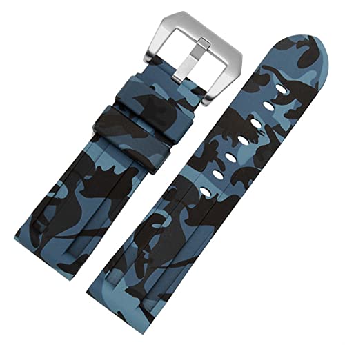 Bracelet de montre en silicone camouflage KLVN pour boîtier de luxe 26mm