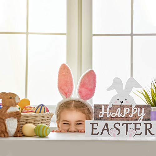 Idée cadeau de Pâques : centre de table rustique en bois Happy Easter