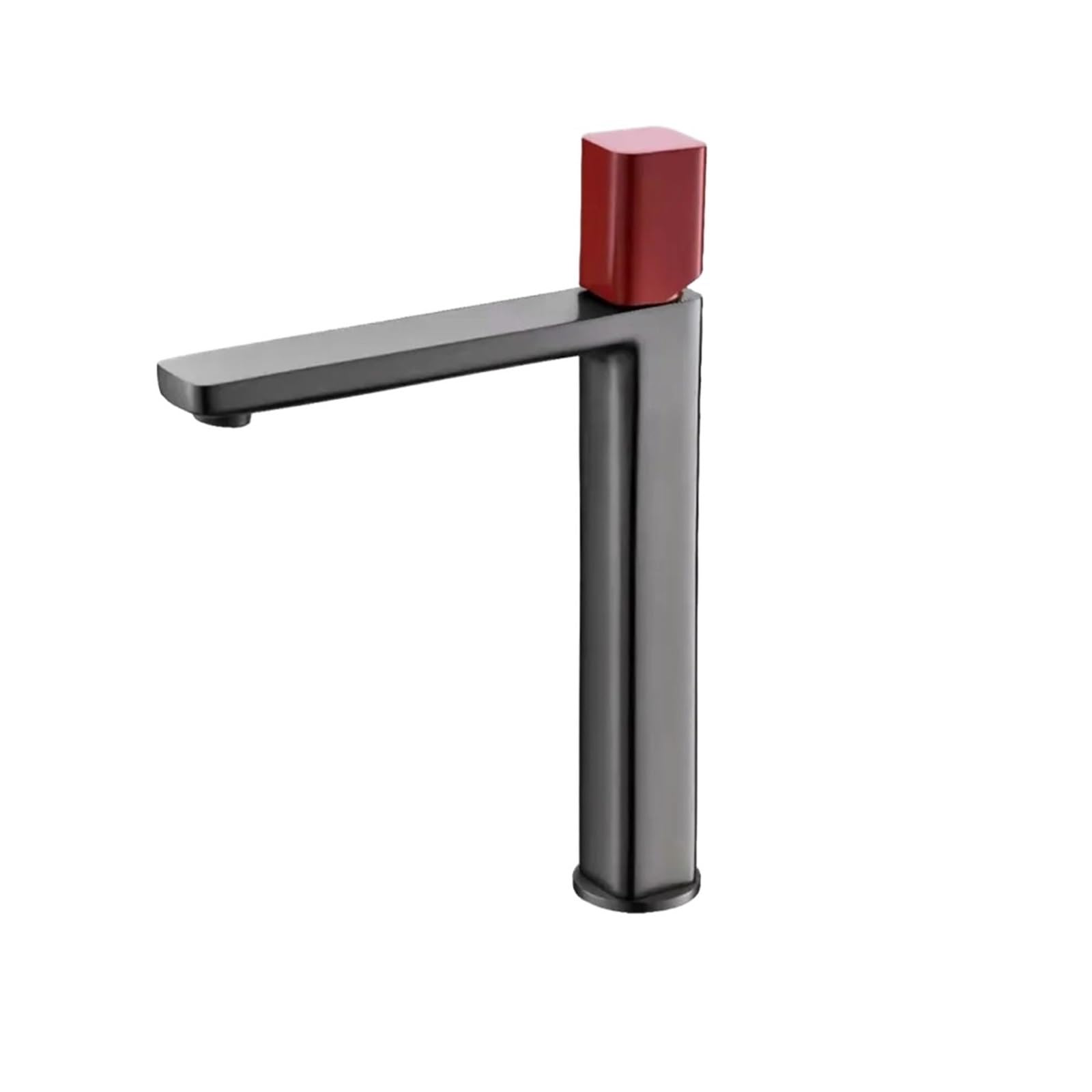 Mkyyioed Color02 Bathroom Taps Basin Faucet Gunmetal Bathroom Sink Tap Square Wash Single Handle Hot And Cold Mixer Deck(Color02)