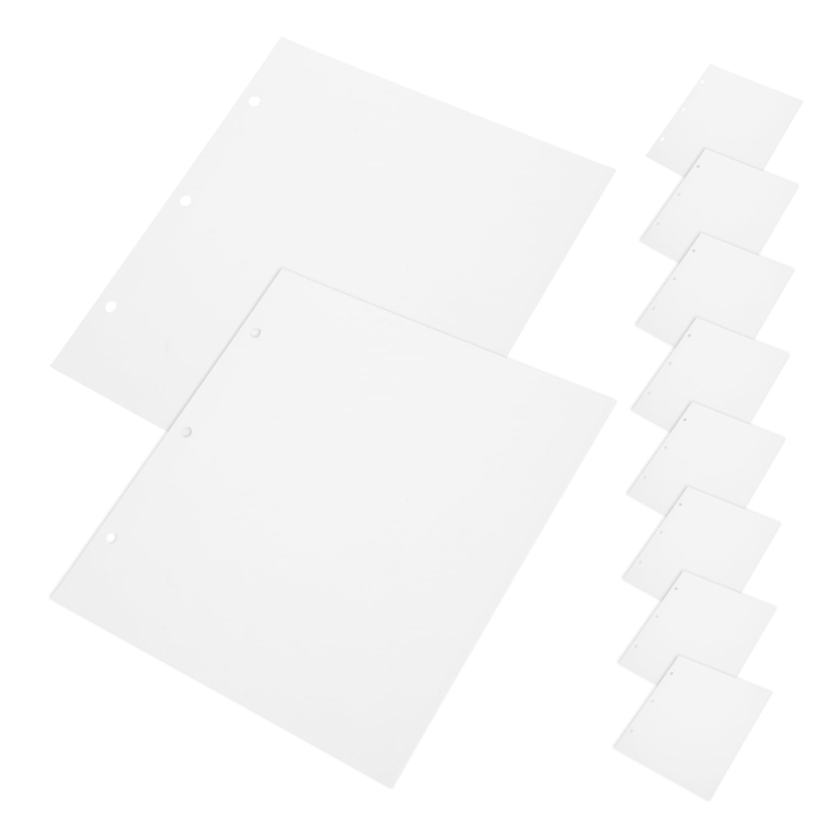 Garneck 10pcs Self-adhesive Photo Album Pages 3-hole Binder Sheets for Scrapbook Storage Pvc Material Card Sleeves Scrapbook Binder Inserts