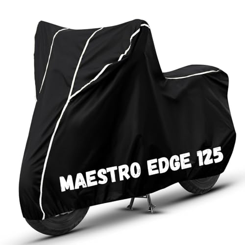 Image of Bike Cover for Maestro Edge 125 100% Waterproof, Dustproof & Scratch Resistant| Fully Bottom Elastic UV Resistant Heavy Duty Body Cover | All Weather Outdoor Use