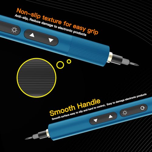 Image of Electric Screwdriver Sets, 55 in 1 Mini Electric Screwdriver Rechargeable, Precision Screwdriver Kits with Magnetic Bits, Small Power Screwdriver Set for Phone, Glasses, Blue