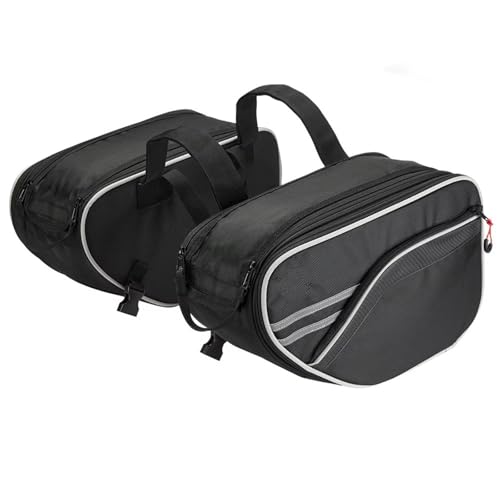 Viaje Moto Bolsa Trasera Alforjas Laterales Para Motocicleta De 30 L (15 X 2) Bolsa Para Con Funda Impermeable Para Grom Dirt Bike Motocross Bolsa Equipaje Moto