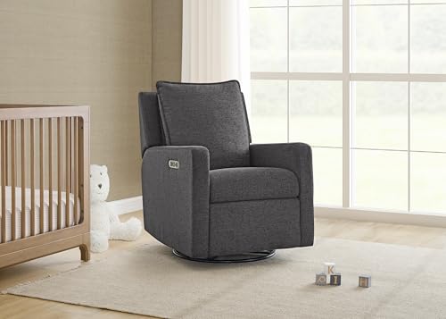 Image of babyGap Harlowe Power Recliner with USB-A and Type-C Ports by Delta Children - Greenguard Gold Certified - Stain-Resistant Performance Fabric is Oeko-TEX Standard 100 Certified, Charcoal