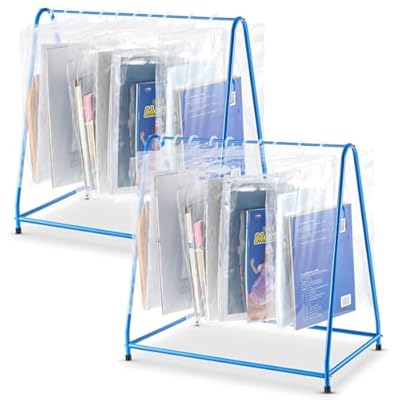 Tiangrid 2 Pcs Hanging Book Rack Metal Read Alo...