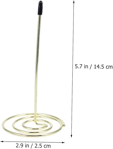 Miniatura 8 de ABOOFAN 4 unidssoporte de almacenamiento Registro de acero Factura de recibo de metal Pedidos Oficina Memo Rod para registros Spike Note Suministros