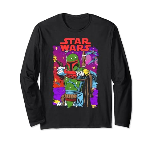 T-shirt Star Wars Boba manches longues idéal pour soirées ciné et fans