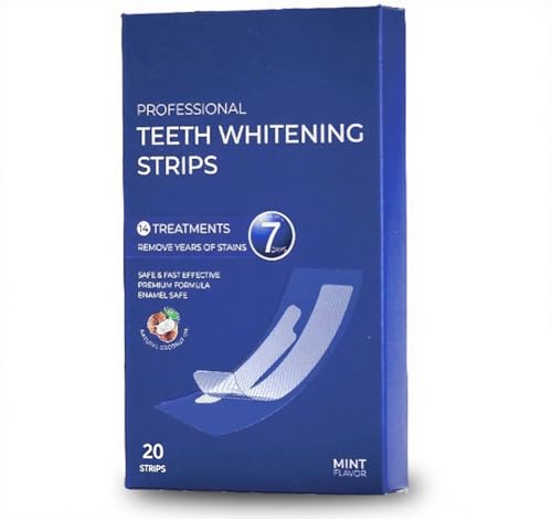 20 Piezas Tiras Blanqueadoras Dientes, Tiras Blanqueadoras Antideslizantes, Para Dientes para el Café Vino y Otras Manchas