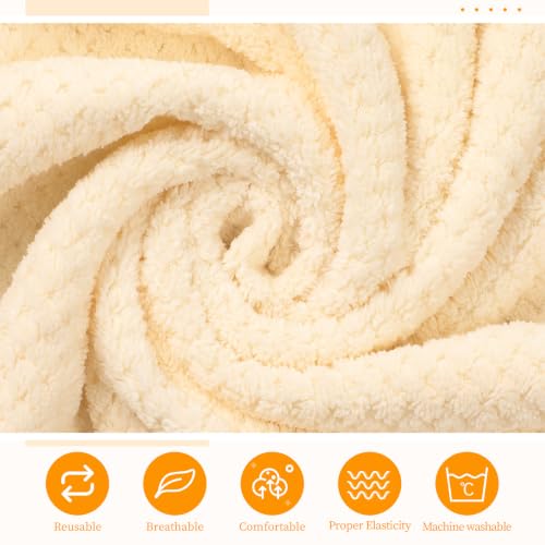 Image of Tigeen 4 Pcs Spa Wrap Towel Wrap for Women,Beige,M