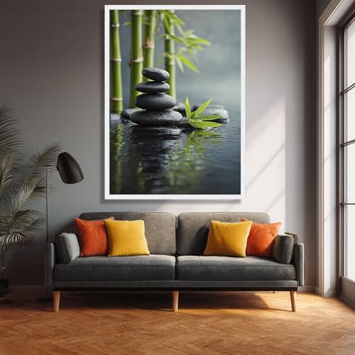 Tableau décoratif sur toile zen de haute précision format 60 x 90 cm