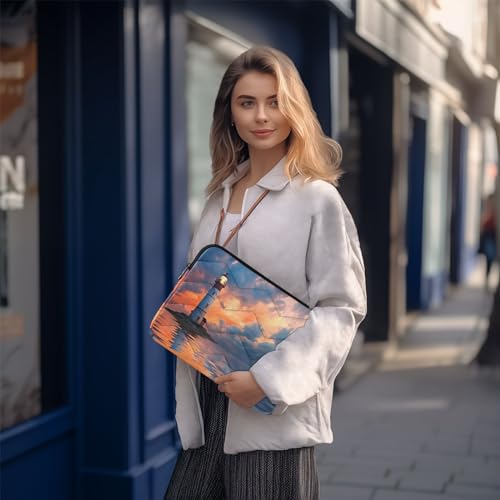Funda para portátil 13-14 pulgadas impermeable con diseño faro miniatura 7