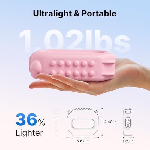 Image of MERACH Vibration Plate for Lymphatic Drainage, 6-Level Portable Cordless Vibration, Multifunctional Full-Body Fascia Ring, Deep Tissue Percussive Massager for Weight Loss, Gift for Women