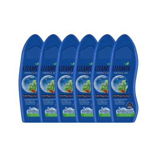 LITAMIN Blauer Traum Duft-Pflegeschaumbad 750ml - mit Meeresalgen & Kastanien-Essenz reinigt sanft und enthält keine Mikroplastikpartikel, ist paraben- und silikonfrei (6)