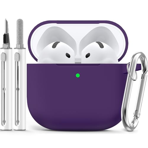 Image of Ljusmicker for AirPods 4 Case 2024 with Cleaner Kit,Dark Purple