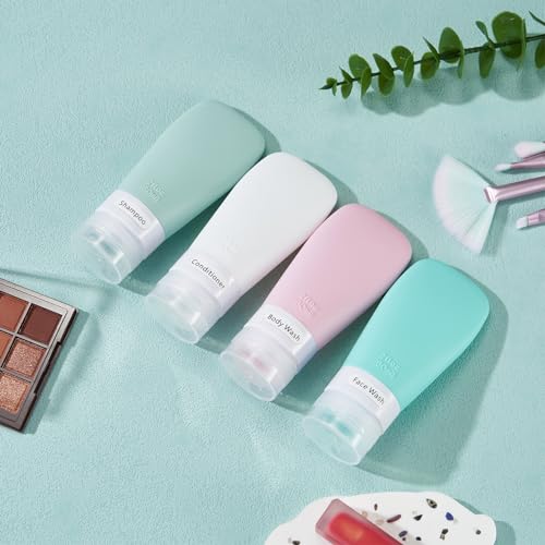 insfit portable travel bottles tsa approved leak proof containers for toiletries bpa free refillable accessories for shampoo body wash liquids 4 pack