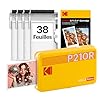 KODAK Mini 2 Retro Imprimante Photo Portable, 38 Feuilles, imprimante Bluetooth pour Smartphone iPhone et Android, Impressions Couleur instantanées, Sublimation 4PASS, Jaune 5,3 x 8,6 cm