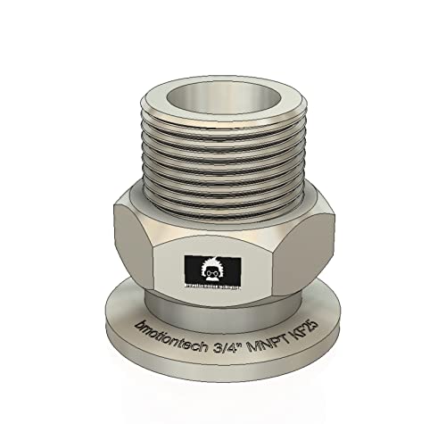 Image of bmotiontech MNPT x KF25 flange fitting (ISO-KF KF25 QF25 NW25) (3 /4 inch MNPT, 1PC adapter only)