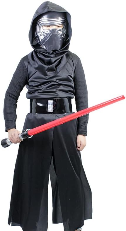 Miniatura 6 de LECREA Kylo Ren - Disfraz de cosplay de Ben Solo para niños, bata con máscara, disfraz de Halloween para niños y niñas