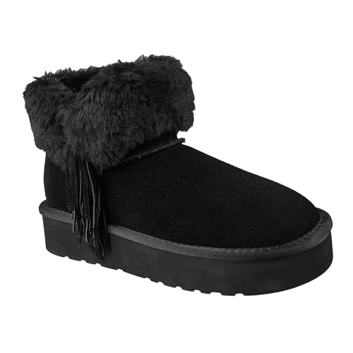 Lamo Women's Amari Platform Boots - Stylish Suede with Faux Fur Lining, Australian Sheepskin Insole, NeverWet Technology, and 1.5" Rubberlon Outsole - Premium Winter Footwear2