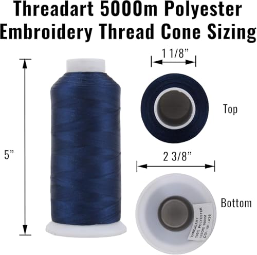 Hilo de bordar para máquina ThreadArt 5000 m azul celeste miniatura 2