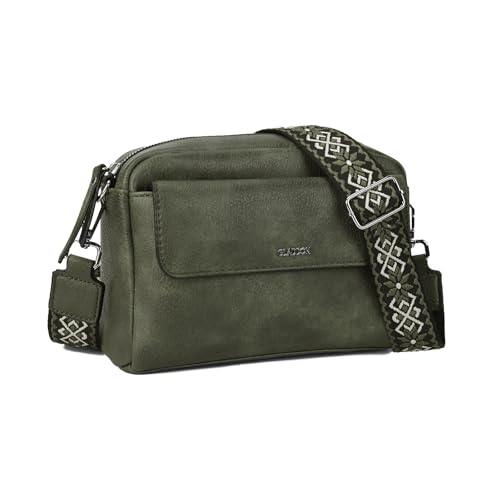 Gladdon sac bandouliere femme, petit sacoche femme bandoulière, sac à main en cuir léger et imperméable avec bandoulière amovible pour un usage quotidien