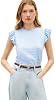 Camiseta de algodón sin mangas de cuello redondo para mujer con manga mariposa 2