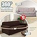 Luxshare Home Stretch Couch Cover Washable Sofa Slipcover Furniture Protector with Non Skid Foam and Elastic Bottom for Kids, Dog(Large/Chocolate)
