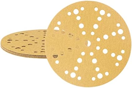sourcing map 10pcs Sanding Discs 6-Inch 40 Grits Aluminum Oxide Abrasive Hook and Loop Sandpapers 49-Hole Professional Sander Pad
