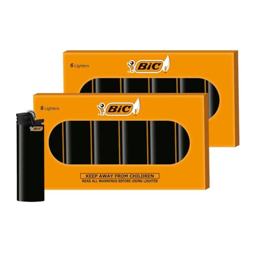 BIC - Lot de 12 Maxi Briquets Noirs Full Black