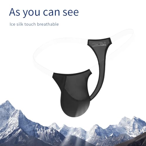 Men’s Transparent Thong Underwear - Sheer Waistband & Mesh Ventilation3