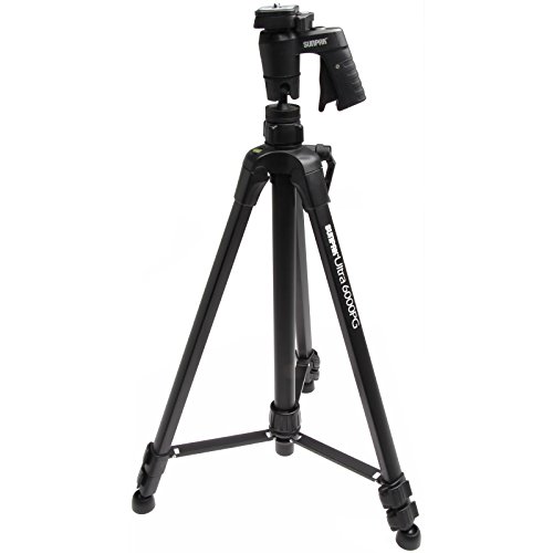 Sunpak 61" Aluminum Video & Camera Tripod with Pistol Grip Ball Head Stand