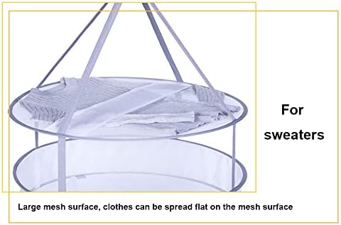 Single Layer Sweater Hanging Dryer, Folding Drying Rack, Lay Flat to Dry Mesh Clothes Hanger for Sweater, Delicates and Swimsuit