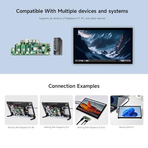 Image of KLAYERS LUCKFOX Touchscreen for Raspberry Pi,10.1inch HDMI 1024 x 600 Plug&Play Portable Monitor with Stand,10 Point Touch LCD Display with Dual-Track Speakers,Second Screen for Laptop PC