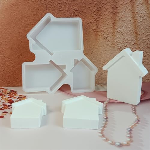 EPODA Silikonform Weihnachten Haus Gießformen für DIY Weihnachtsdeko Silikonformen Häuser Giessformen