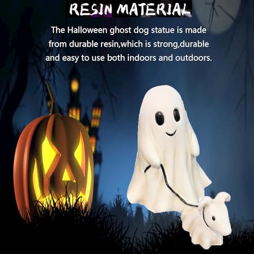 Generic NO 2024 New Halloween Ghost Walking Dog Statue thumb #1