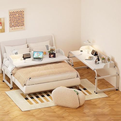 Poste de travail debout adaptable sur lit double avec plateau ajustable