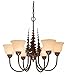 Vaxcel CH55656BBZ Yellowstone 6 Light Chandelier, Burnished Bronze Finish
