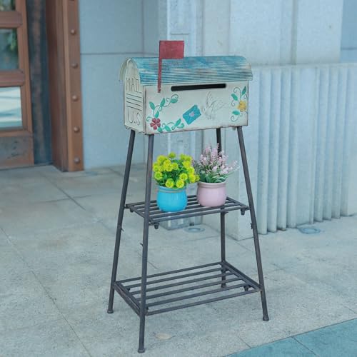 Mailboxes for Outside with Stand Metal Mailbox and Stand Combination