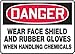 Wear Face Shield And Rubber Gloves When Handling C .125 Polycarbonate Sign