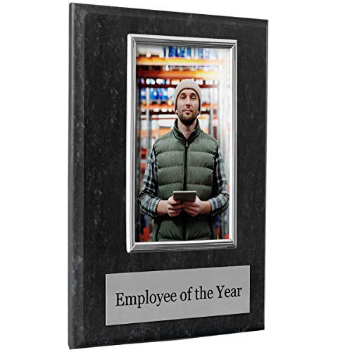 Pre-designed Employee of the Month Quarter or Year Award Plaque - 8 x 10 Photo Plaque holds a 6 x 4 Portrait Photo (Year)
