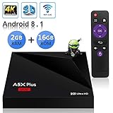 [Soporte para resolución 4K y decodificación H.265 VP9] A5X Plus android box es su centro de entretenimiento multimedia doméstico, que admite decodificación H.265, tecnología mejorada en calidad de imagen HDR y reproducción 4K, permite que las escenas y los personajes cobren vida Vívido contraste, color y claridad.