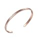 SOLOCUTE Rose Gold Cuff Bangle Bracelet Engraved "A True Friend Reaches For Your Hand But Touches Your Heart" Inspirational Jewelry, Perfect Gift for Christmas Day, Thanksgiving Day and Birthday