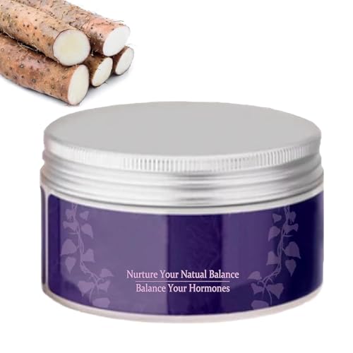 Crema de ñame silvestre orgánico, crema equilibrante corporal de ñame silvestre, crema hidratante y nutritiva, mejora la circulación sanguínea general, extractos naturales de plantas