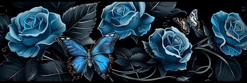 Broderie diamant papillon de prestige toile 5D artisanat strass de luxe 60x180cm