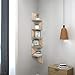 Étagère Murale Style Zigzag Étagère d'angle à 5 Niveaux, Étagères de Rangement Autoportantes, pour Cuisine, Chambre, Salon, Bureau 20 * 20 * 120cm (Bois)